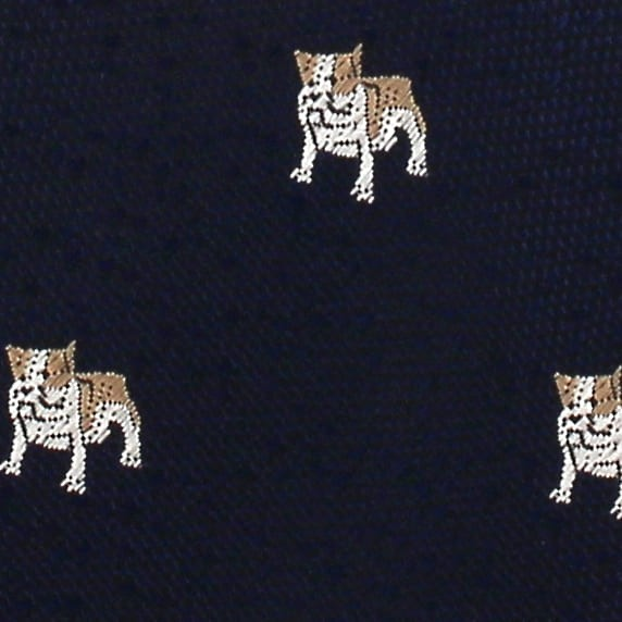 Corbata Estrecha Bulldog Azul