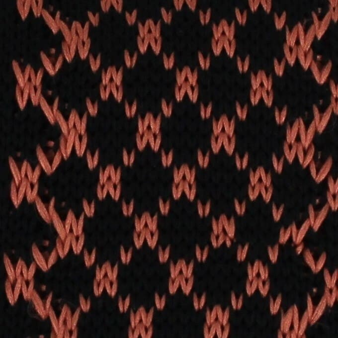 Corbata Punto Estampada Negra y Marrón