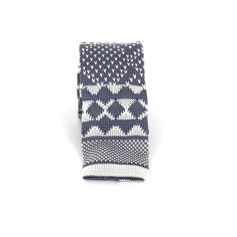 Corbata Punto Gris Estampado Invernal