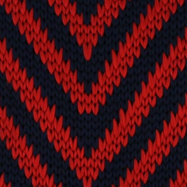 Corbata Punto Rayas Azul Marino y Roja