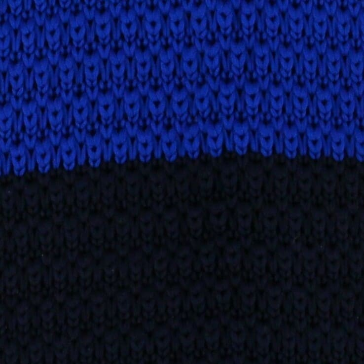 Corbata Punto Rayas Azul y Azul Oscuro