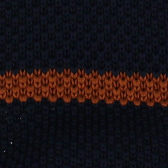 Corbata Punto Rayas Azul y Marrón