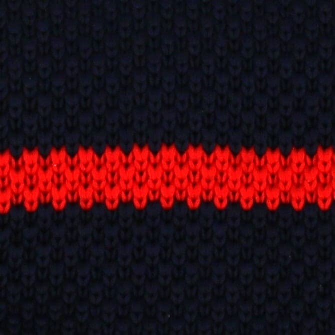 Corbata Punto Rayas Azul y Roja
