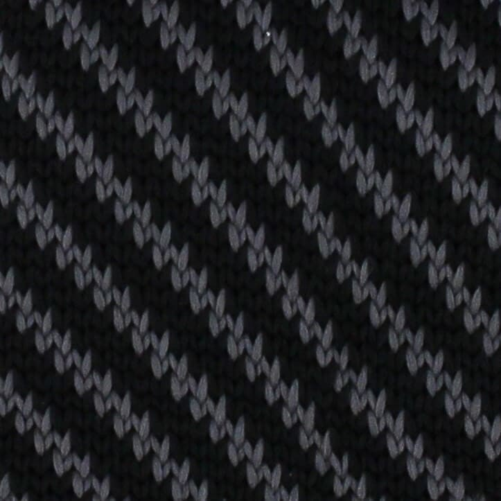 Corbata Punto Rayas Diag. Negra y Gris