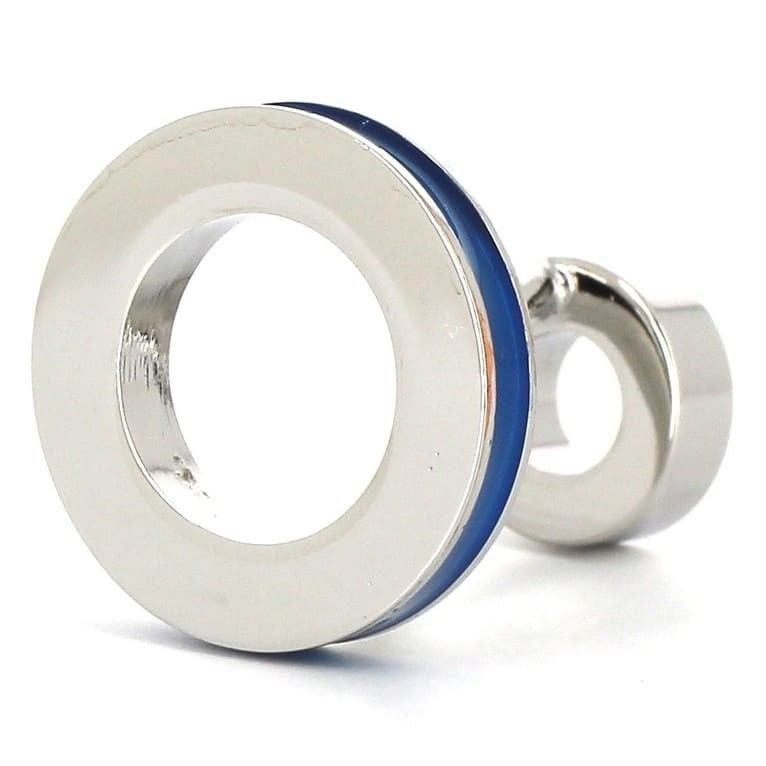 Gemelos Esmaltados Doble Bola Azul Celeste