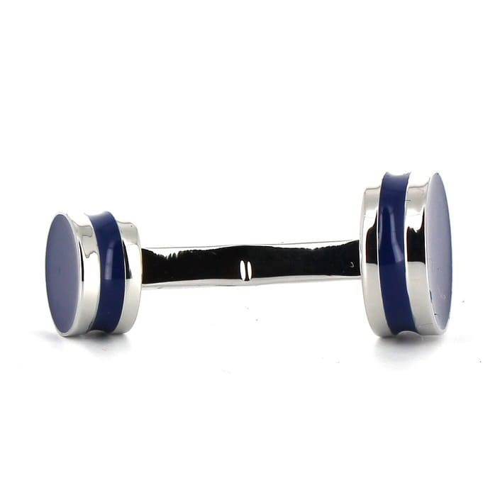 Gemelos Esmaltados Doble Bola Azul Marino