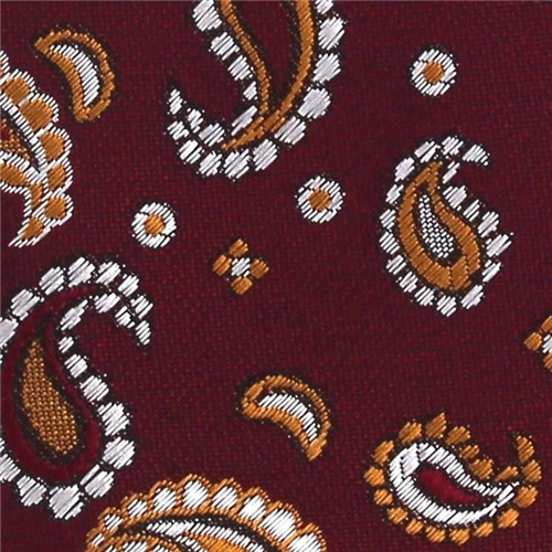 Corbata Estrecha Paisley Granate
