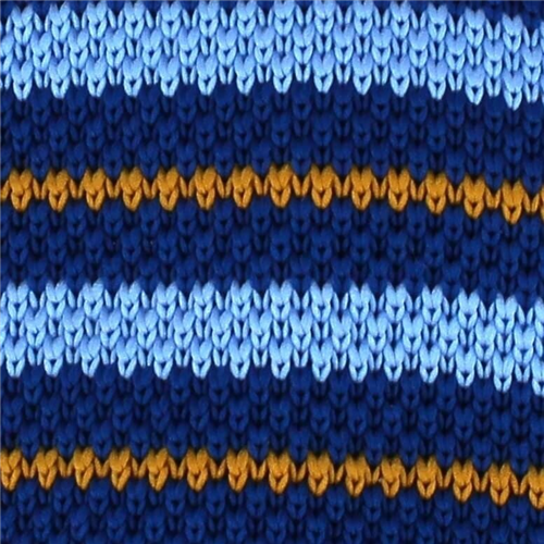 Corbata Punto Rayas Azul y Amarilla