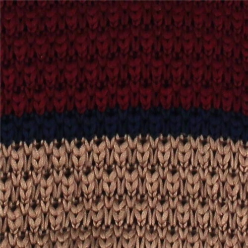 Corbata Punto Rayas Beige y Marrón