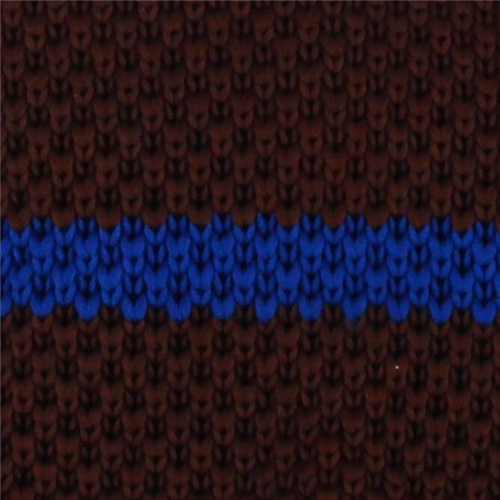Corbata Punto Rayas Marrón y Azul