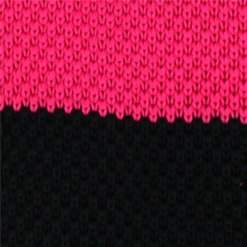 Corbata Punto Rayas Rosa y Negra