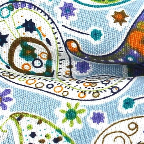 Pajarita Paisley Celeste y Verde