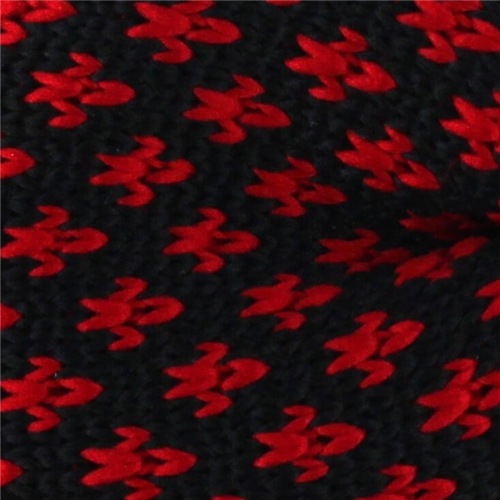 Pajarita Punto Flor de Lis Negra y Roja