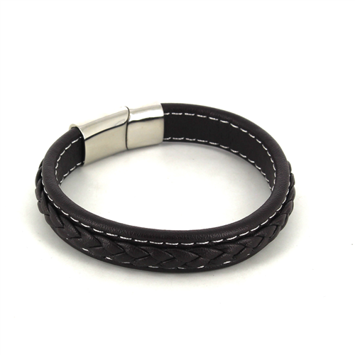 Pulsera Cuerda Cuero Marrón Oscuro I