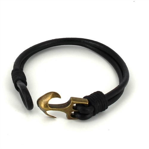 Pulsera Cuero con Ancla