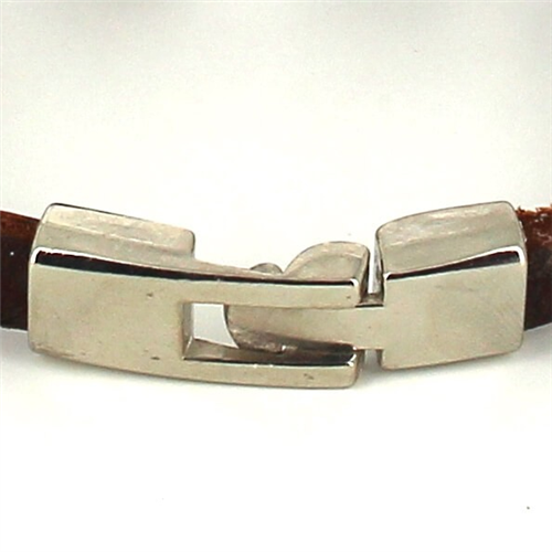 Pulsera Cuero Marrón con Ancla