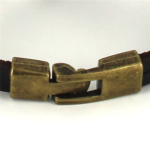 Pulsera Cuero Marrón con Timón