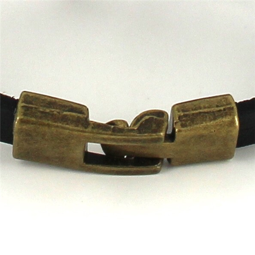 Pulsera Cuero  Negro con Timón