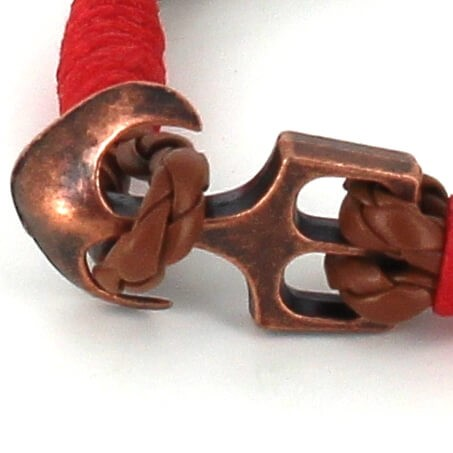 Pulsera Trenzada Cuero con Ancla