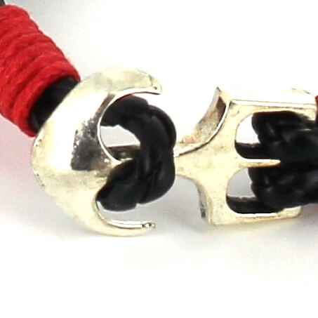 Pulsera Trenzada Cuero con Ancla