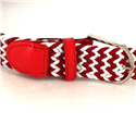 Cinturón Elástico Blanco y Rojo