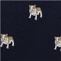 Corbata Estrecha Bulldog Azul