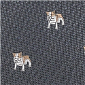 Corbata Estrecha Bulldog Gris