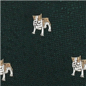 Corbata Estrecha Bulldog Verde
