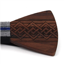 Pajarita Madera Grabado Entrelazado