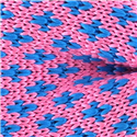 Pajarita Punto Flor de Lis Rosa y Azul