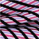 Pajarita Rayas Brillante Fucsia y Lila