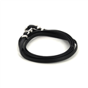 Pulsera Acero y Cuero Negro con Ancla I