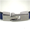 Pulsera Cuero Azul con Ancla