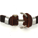 Pulsera Cuero Marrón con Ancla