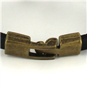 Pulsera Cuero  Negro con Timón