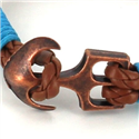 Pulsera Trenzada Cuero con Ancla