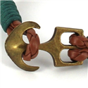 Pulsera Trenzada Cuero con Ancla