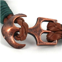 Pulsera Trenzada Cuero con Ancla