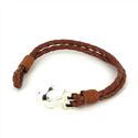 Pulsera Trenzada Cuero con Ancla