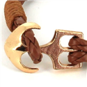 Pulsera Trenzada Cuero con Ancla