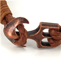 Pulsera Trenzada Cuero con Ancla