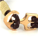 Pulsera Trenzada Cuero con Ancla