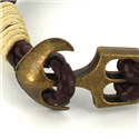 Pulsera Trenzada Cuero con Ancla