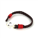 Pulsera Trenzada Cuero con Ancla