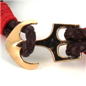 Pulsera Trenzada Cuero con Ancla