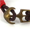 Pulsera Trenzada Cuero con Ancla