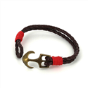 Pulsera Trenzada Cuero con Ancla
