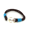Pulsera Trenzada Cuero con Ancla