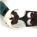 Pulsera Trenzada Cuero con Ancla