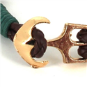 Pulsera Trenzada Cuero con Ancla